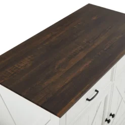 Clifton Kitchen Island Distressed White/Brown - Crosley -Cheap Crosley Store GUEST 994d7883 47e3 4e4d a50a 42931f3701d9