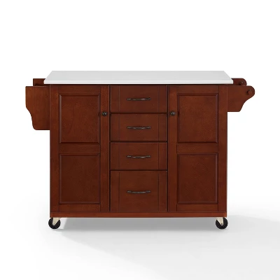 Eleanor Granite Top Kitchen Cart Mahogany - Crosley 8 Eleanor Granite Top Kitchen Cart Mahogany - Crosley - Image 8