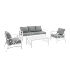 Kaplan 4pc Outdoor Sofa Set - Gray - Crosley -Cheap Crosley Store GUEST 996168f1 8f9c 4966 93bf cf6c9349a6b9