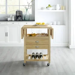 Bristol Double Drop Leaf Kitchen Cart Natural - Crosley 19 Bristol Double Drop Leaf Kitchen Cart Natural - Crosley -Cheap Crosley Store GUEST 997dd2c4 6289 4372 80b7 9070a6ff5e33