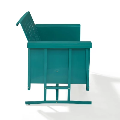 Bates Outdoor Sofa Glider - Turquoise - Crosley 8 Bates Outdoor Sofa Glider - Turquoise - Crosley - Image 8
