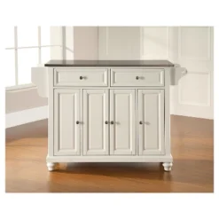 Cambridge Stainless Steel Top Kitchen Island - White - Crosley -Cheap Crosley Store GUEST 9a6d134d 9d1f 45bd 91c1 d527473b54d4
