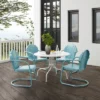 Tulip 5pc Outdoor Dining Set - Blue - Crosley