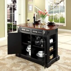 Drop Leaf Breakfast Bar Top Kitchen Island - Black - Crosley -Cheap Crosley Store GUEST 9ad9cc3e 13e0 47f0 816f 3da766565a18