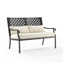 4pc Alistair Outdoor Steel Conversation Set Creme/Matte Black - Crosley -Cheap Crosley Store GUEST 9ae8de63 b179 481d a619 73eb88471ceb