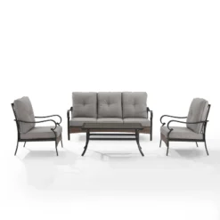 4pc Dahlia Outdoor Steel Conversation Set Taupe/Matte Black - Crosley 17 4pc Dahlia Outdoor Steel Conversation Set Taupe/Matte Black - Crosley -Cheap Crosley Store GUEST 9c693137 a6e7 4350 8674 f18bede3a84e