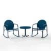 Griffith 3pc Outdoor Rocking Chair Set - Navy - Crosley