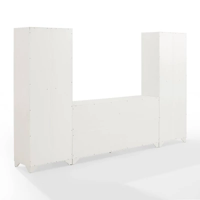 3pc Tara Sideboard And Pantry Set Distressed White - Crosley 8 3pc Tara Sideboard And Pantry Set Distressed White - Crosley - Image 8