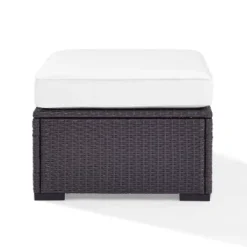 Biscayne Outdoor Wicker Ottoman - White - Crosley -Cheap Crosley Store GUEST 9e6ce92e 5ba2 4c5e b8e3 0c1d253c6f8a