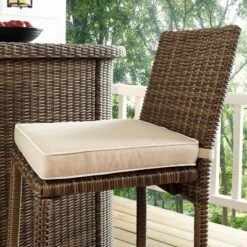Bradenton 3pc Outdoor Wicker Bar Set - Sand - Crosley -Cheap Crosley Store GUEST 9e7d6972 34d0 4e68 93ad cdddebed598b