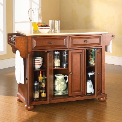 Alexandria Wood Top Full Size Kitchen Island/Cart - Crosley 2 Alexandria Wood Top Full Size Kitchen Island/Cart - Crosley - Image 2