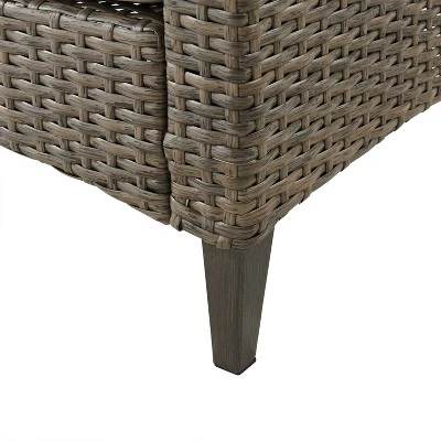 Rockport Outdoor Wicker High Back Loveseat - Crosley 8 Rockport Outdoor Wicker High Back Loveseat - Crosley - Image 8