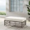 Thatcher Outdoor Rectangular Coffee Table Creme/Driftwood - Crosley