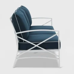Kaplan Outdoor Metal Sofa White With Navy Cushions - Crosley 13 Kaplan Outdoor Metal Sofa White With Navy Cushions - Crosley -Cheap Crosley Store GUEST a0670878 c0f4 40e2 92ba c3043c53e620