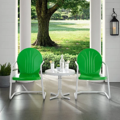 Griffith 3pc Outdoor Conversation Set - Kelly Green - Crosley 2 Griffith 3pc Outdoor Conversation Set - Kelly Green - Crosley - Image 2