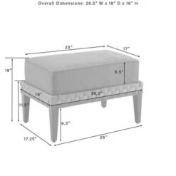 Prescott Outdoor Wicker Ottoman - Taupe/Brown - Crosley -Cheap Crosley Store GUEST a1eb3ca0 e8e1 47d3 a731 e22f7739b6fd
