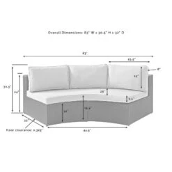 Catalina Wicker Round Sectional Sofa - Gray - Crosley -Cheap Crosley Store GUEST a21441f1 f029 4072 8503 38157b56dc14