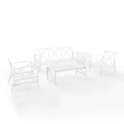Kaplan 5pc Outdoor Sofa Set With Sofa & 2 Chairs With Coffee Table & Side Table - Crosley -Cheap Crosley Store GUEST a3c4bab5 93bd 4102 a644 91f83d832fe8