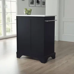 Lafayette Stone Top Portable Kitchen Island/Cart Black/White - Crosley -Cheap Crosley Store GUEST a5575e69 6c8b 4492 8644 7d33225b8588