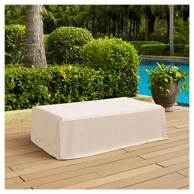 Outdoor Rectangular Table Furniture Cover - Cream - Crosley 3 Outdoor Rectangular Table Furniture Cover - Cream - Crosley - Image 3