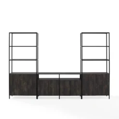 3pc Jacobsen Entertainment Set With Large Etageres Brown Ash - Crosley -Cheap Crosley Store GUEST a6e5d485 c591 44d5 a0cc 46b468a731b5