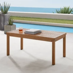 Ridley Outdoor Metal Coffee Table - Brown - Crosley