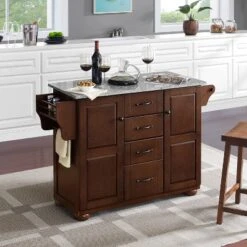 Eleanor Kitchen Island With Solid Granite Top Mahogany - Crosley -Cheap Crosley Store GUEST aa8c6b46 2d24 4857 b9fb 5052f10291d3