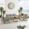 Capella 5pc Outdoor Wicker Sofa Set - Gray - Crosley