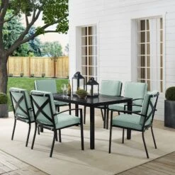 Kaplan 7pc Outdoor Dining Set With Arm Chairs Mist/Oil Rubbed Bronze - Crosley -Cheap Crosley Store GUEST aae99150 ff8a 4751 af72 19a5e65f06c8