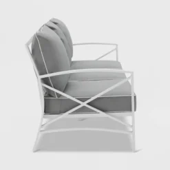 Kaplan Outdoor Metal Sofa White With Gray Cushions - Crosley 13 Kaplan Outdoor Metal Sofa White With Gray Cushions - Crosley -Cheap Crosley Store GUEST abd82e14 ee96 4695 8113 f8178115029c