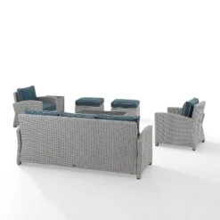 Bradenton 7pc Outdoor Wicker Sofa And Arm Chair Seating Set With Coffee Table, Side Table And 2 Ottomans - Navy/Gray - Crosley 16 Bradenton 7pc Outdoor Wicker Sofa And Arm Chair Seating Set With Coffee Table, Side Table And 2 Ottomans - Navy/Gray - Crosley -Cheap Crosley Store GUEST ac282453 f7b6 4749 a0ab f5bb510c98fa