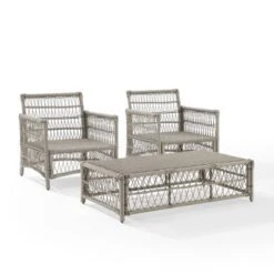 3pc Thatcher Outdoor Steel Chair & Ottoman Set Creme/Driftwood - Crosley 21 3pc Thatcher Outdoor Steel Chair & Ottoman Set Creme/Driftwood - Crosley -Cheap Crosley Store GUEST ac4cb126 3caf 4836 b180 8f884400e601