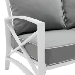 Kaplan 3pc Outdoor Sofa Set With Sofa & 2 Arm Chairs - Gray - Crosley -Cheap Crosley Store GUEST aec78b4b 410b 458f 9ce4 82ce6557494a 1