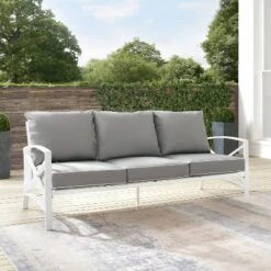 Kaplan Outdoor Metal Sofa White With Gray Cushions - Crosley 15 Kaplan Outdoor Metal Sofa White With Gray Cushions - Crosley -Cheap Crosley Store GUEST af6a0eac c026 49c3 89fc a9fae9a3eb66
