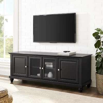 60" Cambridge Low Profile TV Stand For TVs Up To 65" Black - Crosley 1 60" Cambridge Low Profile TV Stand For TVs Up To 65" Black - Crosley