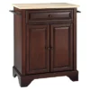 LaFayette Natural Wood Top Portable Kitchen Island - Vintage Mahogany - Crosley