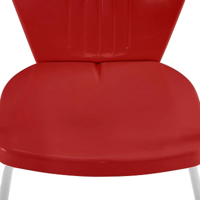 Griffith 3pc Outdoor Bistro Set With Table & 2 Chairs - Red - Crosley 5 Griffith 3pc Outdoor Bistro Set With Table & 2 Chairs - Red - Crosley - Image 5