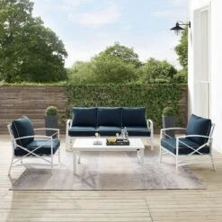 Kaplan 4pc Outdoor Sofa Set - Navy - Crosley -Cheap Crosley Store GUEST b10c2ef8 dff5 4396 95bc 42abbc3e8e74