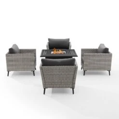 Richland 5pc Outdoor Wicker Conversation Set With Fire Table - Crosley 17 Richland 5pc Outdoor Wicker Conversation Set With Fire Table - Crosley -Cheap Crosley Store GUEST b1c483d7 eaae 4b4a abec 7b3f172574b4