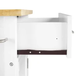 Savannah Wood Top Compact Kitchen Island Cart White/Natural - Crosley -Cheap Crosley Store GUEST b238476e a066 4aaa 92f2 86da00aa3d2f