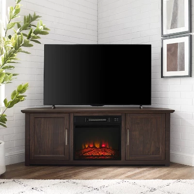 Camden Corner TV Stand For TVs Up To 60" With Fireplace - Crosley 2 Camden Corner TV Stand For TVs Up To 60" With Fireplace - Crosley - Image 2