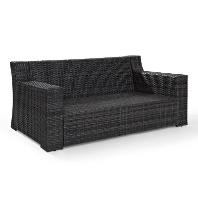 Beaufort Outdoor Wicker Loveseat - Mist - Crosley 7 Beaufort Outdoor Wicker Loveseat - Mist - Crosley - Image 7
