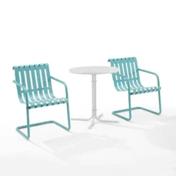 Gracie 3pc Outdoor Metal Bistro Set With Table & 2 Armchairs - Crosley -Cheap Crosley Store GUEST b39707cc 74f0 4de9 96f6 e456119535e6