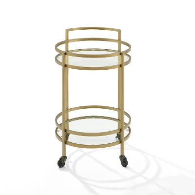 Bailey Round Bar Cart Gold - Crosley 5 Bailey Round Bar Cart Gold - Crosley - Image 5