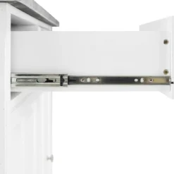 Avery Kitchen Island/Cart Distressed White/White Marble - Crosley -Cheap Crosley Store GUEST b50dce41 ec55 4731 a9f2 9f969afbf385