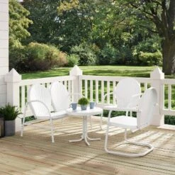 Griffith 4pc Outdoor Conversation Set - White - Crosley -Cheap Crosley Store GUEST b5d8becf e20b 4d84 8e63 a573d58b1031