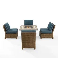 Bradenton 5pc Outdoor Wicker Armless Chair & Fire Table Set - Crosley -Cheap Crosley Store GUEST b63af2cd 9d6f 474f bcd9 3be62b58c4ff