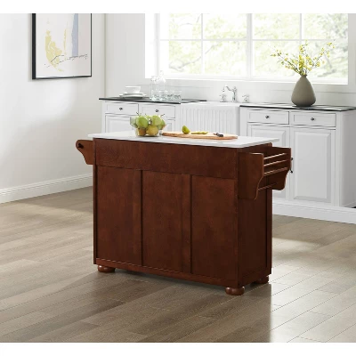 Eleanor Granite Top Kitchen Island Mahogany - Crosley 4 Eleanor Granite Top Kitchen Island Mahogany - Crosley - Image 4