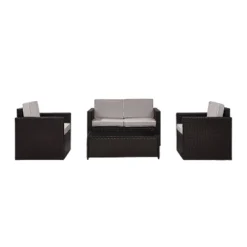 Palm Harbor 4pc Outdoor Wicker Conversation Set - Gray - Crosley 11 Palm Harbor 4pc Outdoor Wicker Conversation Set - Gray - Crosley -Cheap Crosley Store GUEST b6f4ea8f 5236 44b4 8ca6 00c481580bea