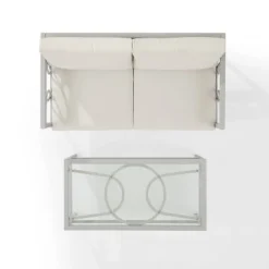 Ashford 2pc Outdoor Metal Conversation Set - Cream - Crosley -Cheap Crosley Store GUEST b7aac49c bf71 4b26 93dd ee8189cffcae